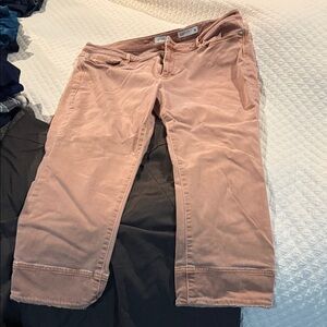 J. Jill Women's Cropped Jeans in Soft Pink